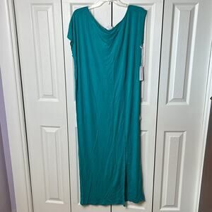 Six Fifty Solid Maxi Dress Teal Large